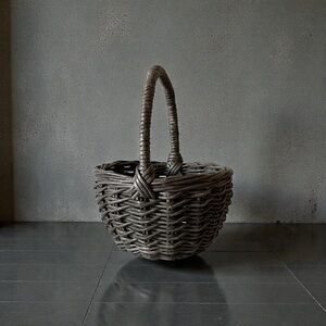 Elegant Brown Woven Basket Bag. Handmade.